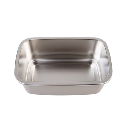 Oasis Microwave Safe Rectangular Stainless Steel Container 1.1L - Oat