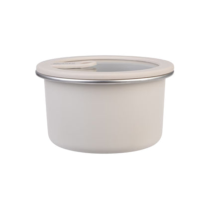 Oasis Microwave Safe Round Stainless Steel Container 680ml - Oat