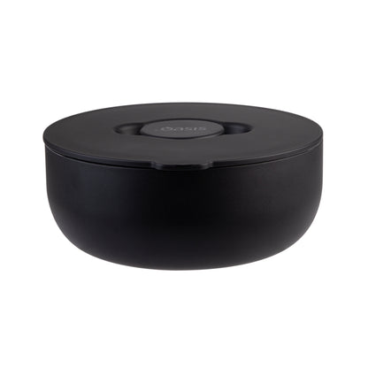 Oasis Stainless Steel Double Wall Insulated Fresh N Go Lunch Bowl 950ml - Black