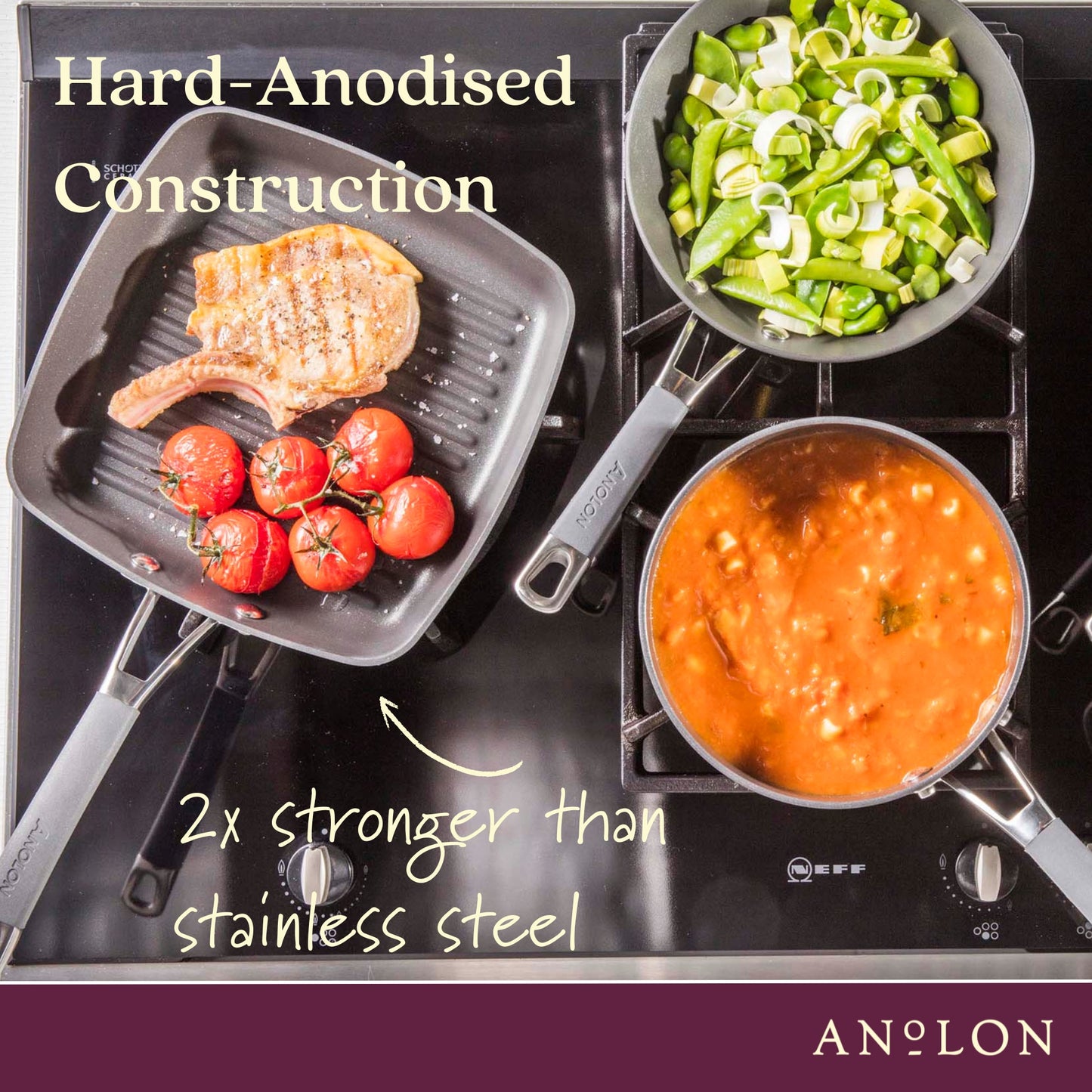 Anolon Endurance+ Featuring Hard-Anodised Construction