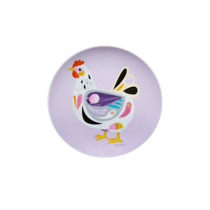 Pete Cromer Barn Friends Plate 20cm Chook Purple
