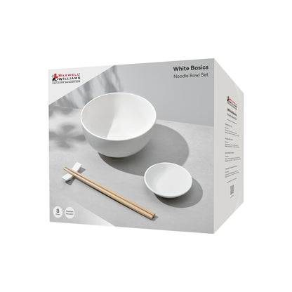 Maxwell & Williams White Basics Noodle Bowl Set 8pc Gift Boxed