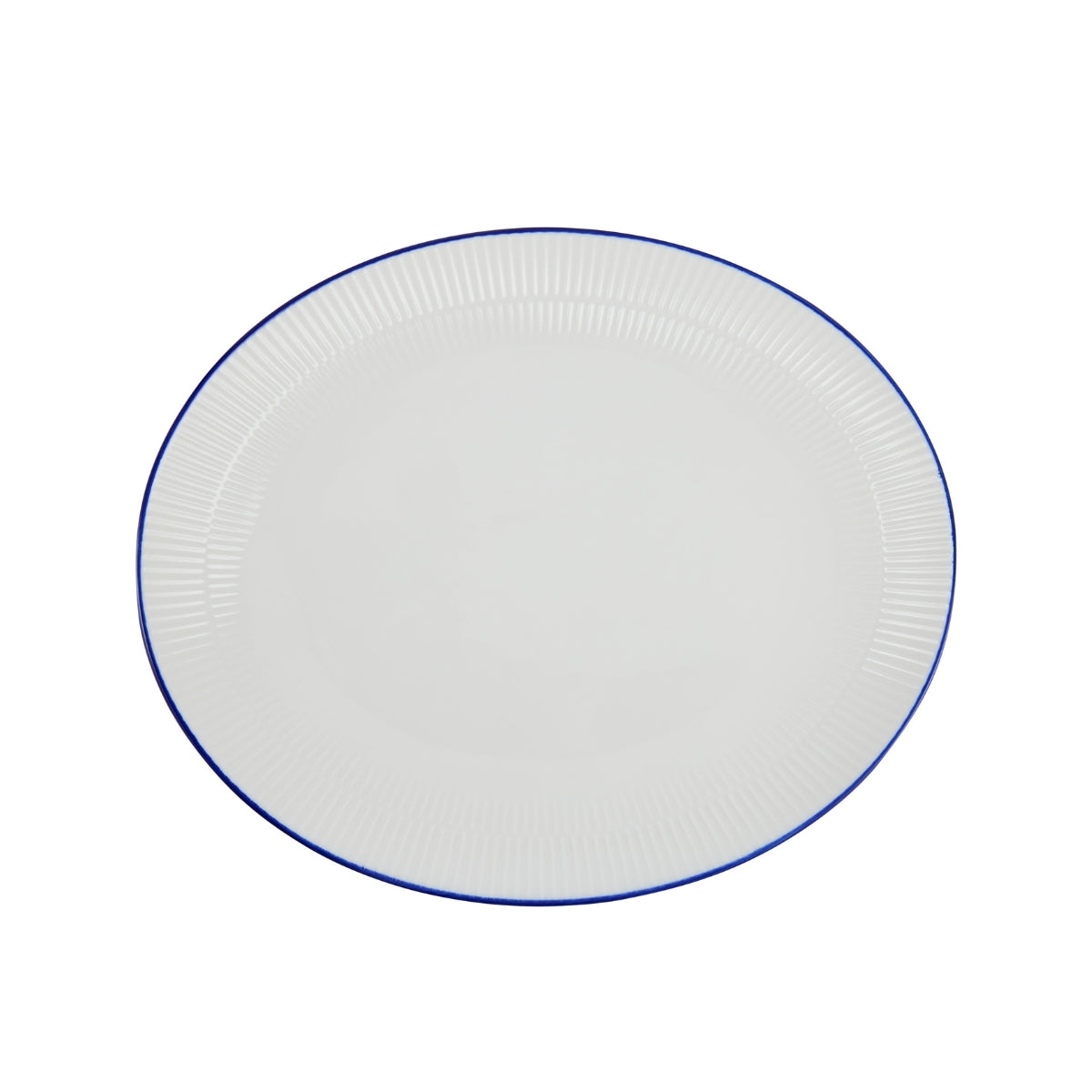 Casa Domani Cafe Blue Oval Platter 37x31cm Gift Boxed
