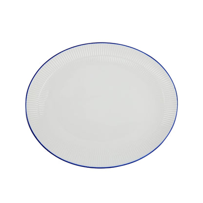 Casa Domani Cafe Blue Oval Platter 37x31cm Gift Boxed