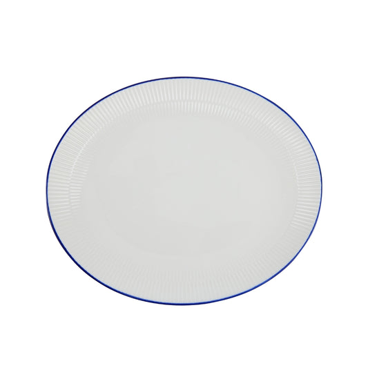 Casa Domani Cafe Blue Oval Platter 37x31cm Gift Boxed