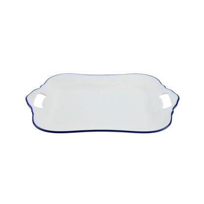 Casa Domani Cafe Blue Handled Rectangular Platter 32x23cm Gift Boxed