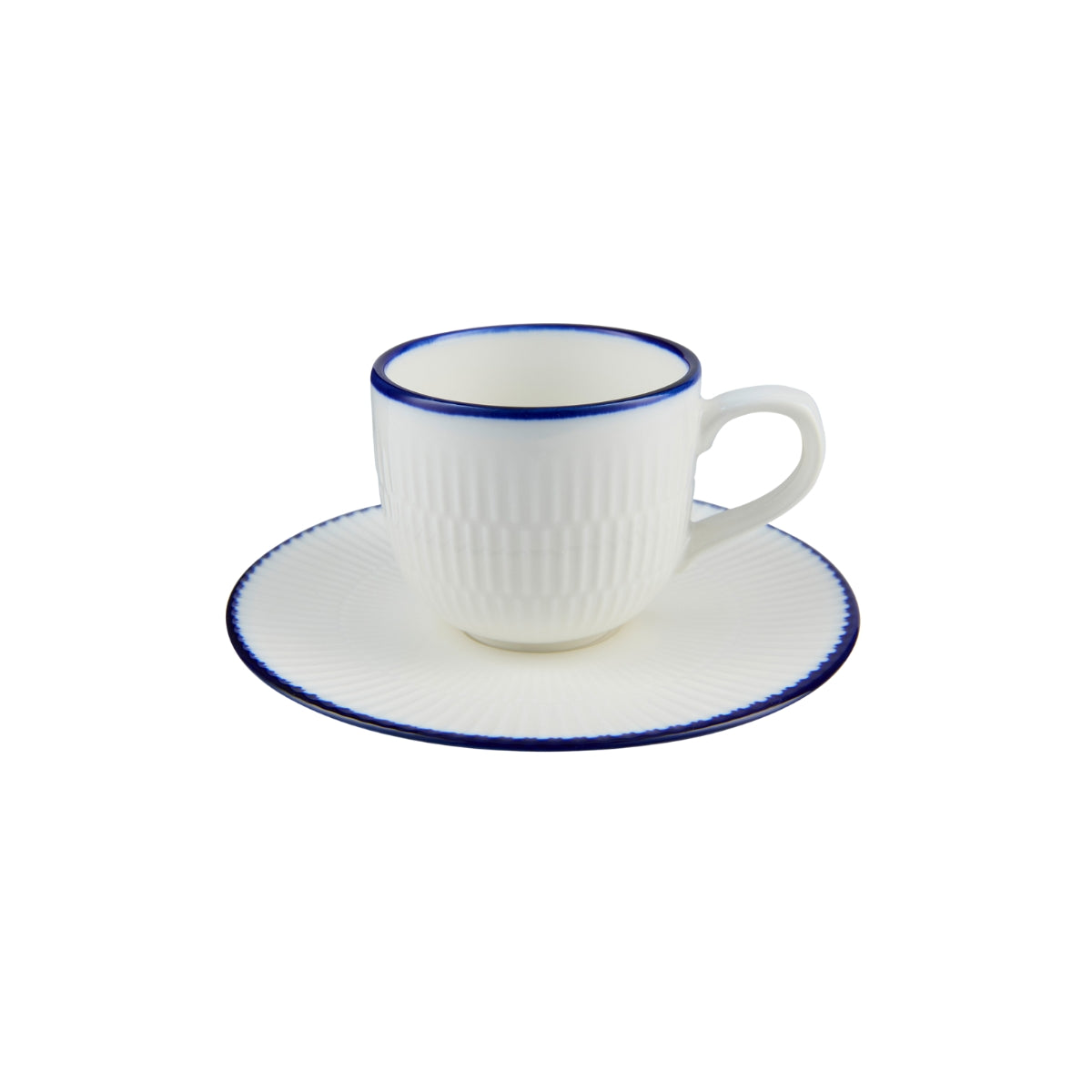 Casa Domani Cafe Blue Demi Cup & Saucer 85ML Set of 2 Gift Boxed
