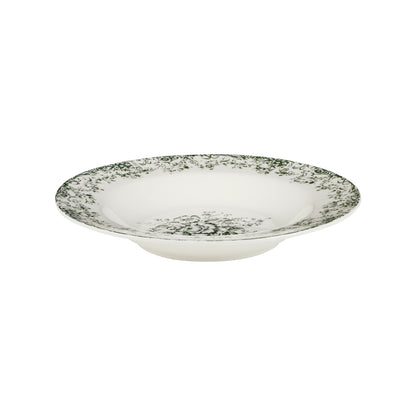 Casa Domani Rosetta Rim Soup Bowl 23x3.5cm Antique Green
