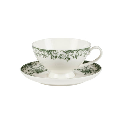 Casa Domani Rosetta Cup And Saucer 200ML Antique Green