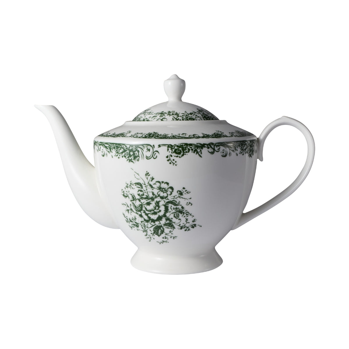 Casa Domani Rosetta Teapot 1L Antique Green Gift Boxed