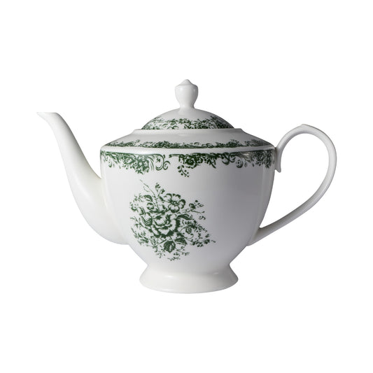 Casa Domani Rosetta Teapot 1L Antique Green Gift Boxed