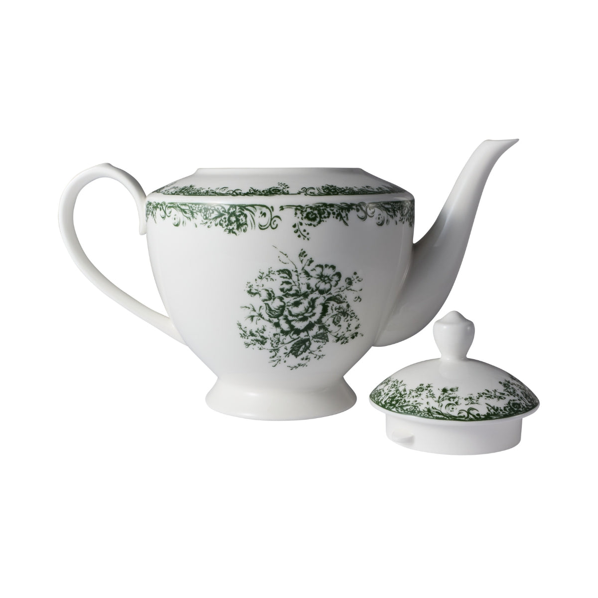 Casa Domani Rosetta Teapot 1L Antique Green Gift Boxed