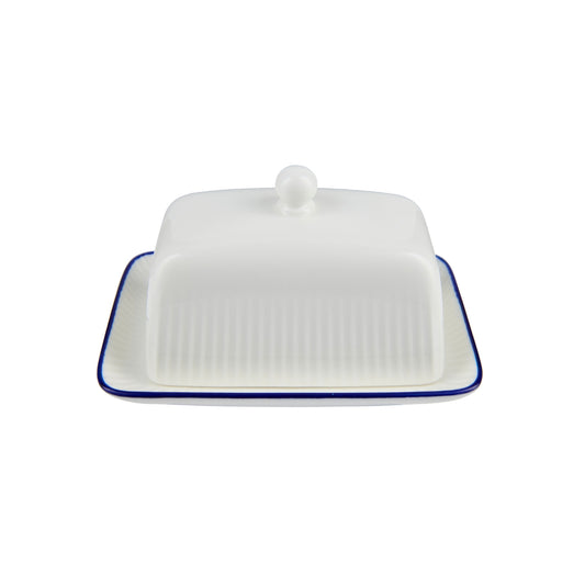Casa Domani Cafe Blue Butter Dish 16cm Gift Boxed