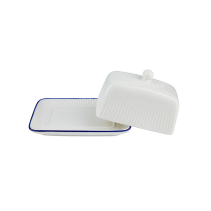 Casa Domani Cafe Blue Butter Dish 16cm Gift Boxed