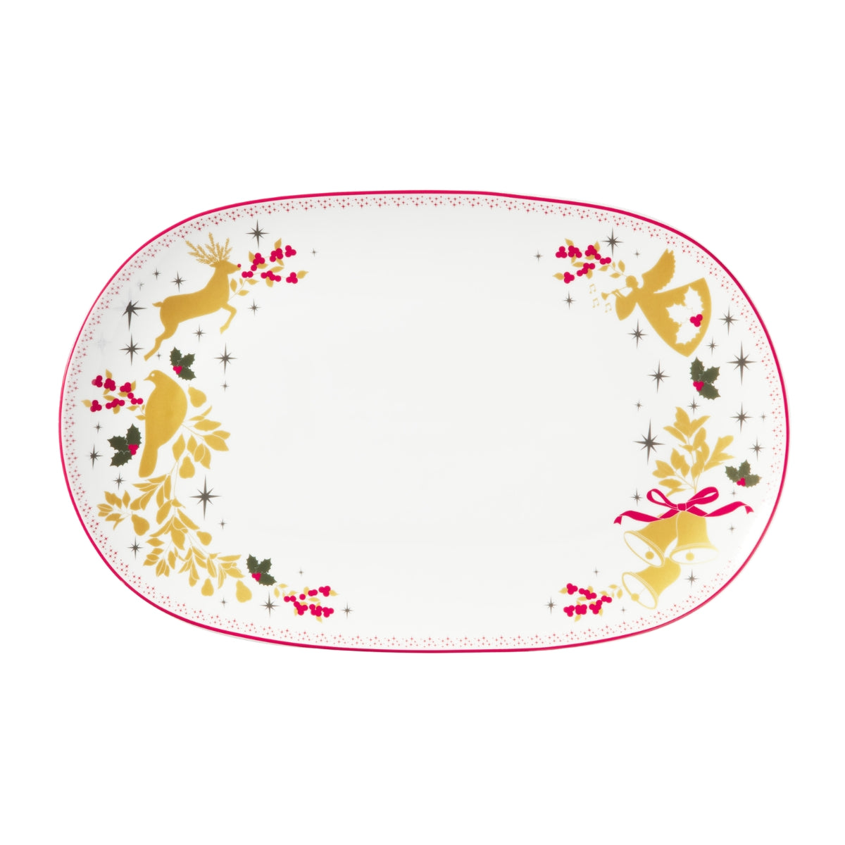 Maxwell & Williams White Christmas 2026 Oblong Platter 36.5x23cm Gift Boxed