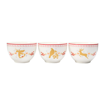 Maxwell & Williams White Christmas 2026 Bowl 10x6cm Set of 3 Gift Boxed