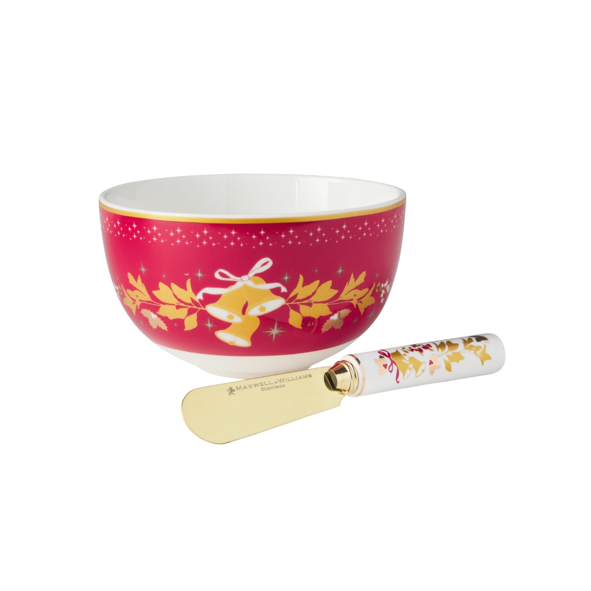 Maxwell & Williams White Christmas 2026 Dip & Spreader Set Gift Boxed