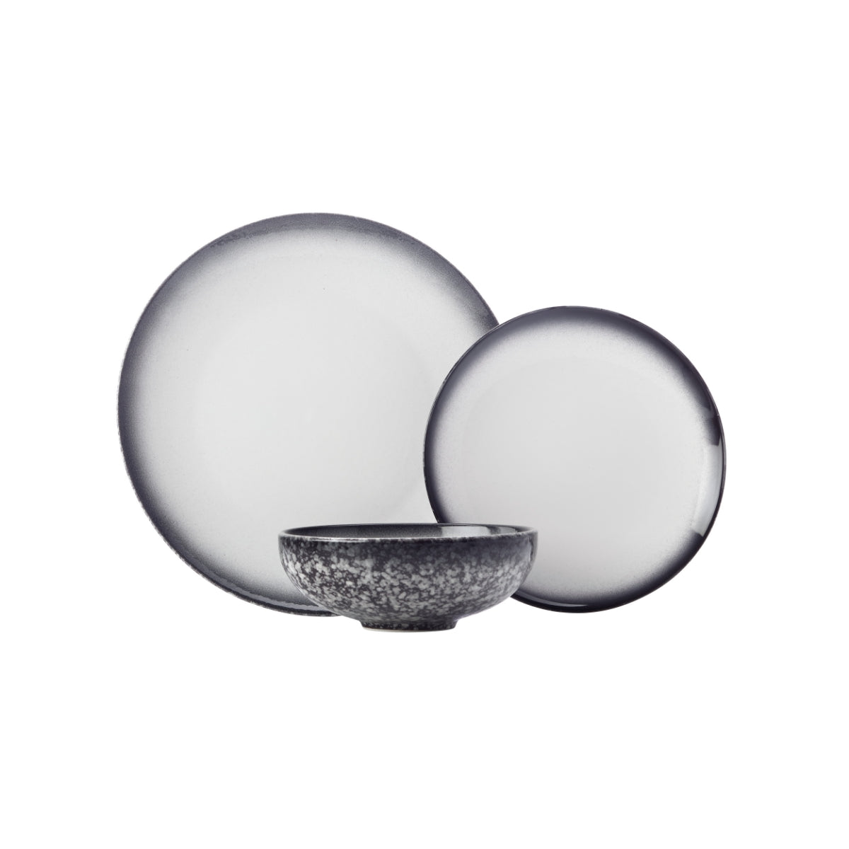 Caviar Granite Dinner Set 12pc Gift Boxed