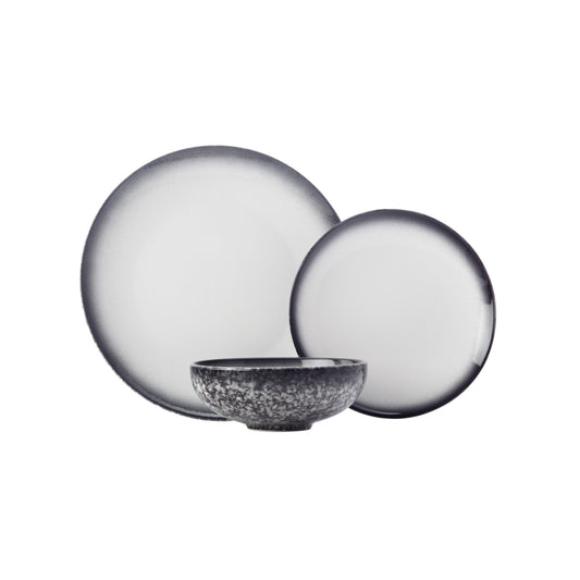 Caviar Granite Dinner Set 12pc Gift Boxed