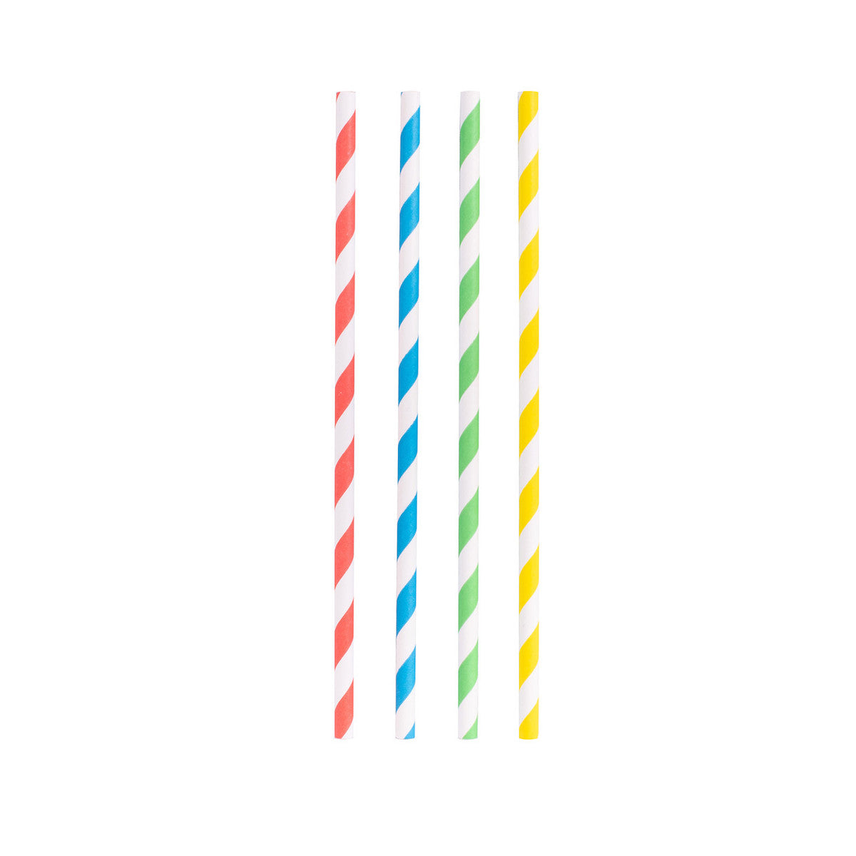 Paper Straws 20cm Rainbow - Set 50