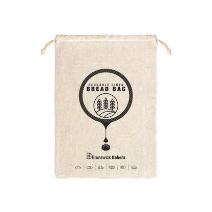 Brunswick Bakers Cotton Bread Bag with Drawstring