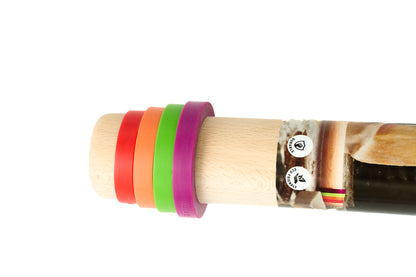 Beechwood Rolling Pin 43cm with Silicone Thickness Guides