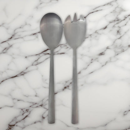 Classica St Clare Nordic 2 Piece Salad & Fork Set Black Matte Finish