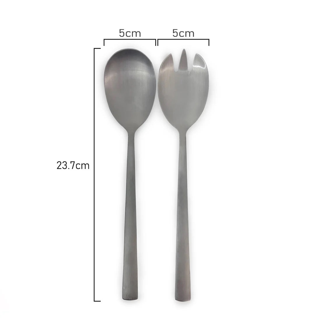 Classica St Clare Nordic 2 Piece Salad & Fork Set Black Matte Finish