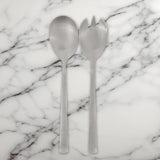 St Clare Nordic 2 Piece Salad & Fork Set Silver Matte Finish