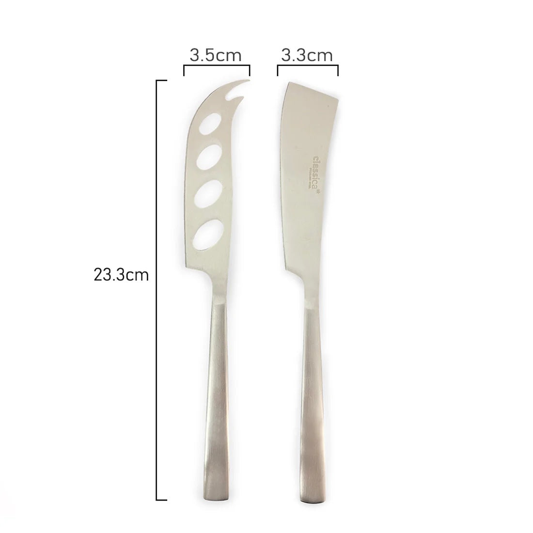 St Clare Nordic 2 Piece Cheese Set Silver Matte Finish