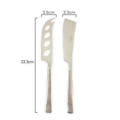 St Clare Nordic 2 Piece Cheese Set Silver Matte Finish