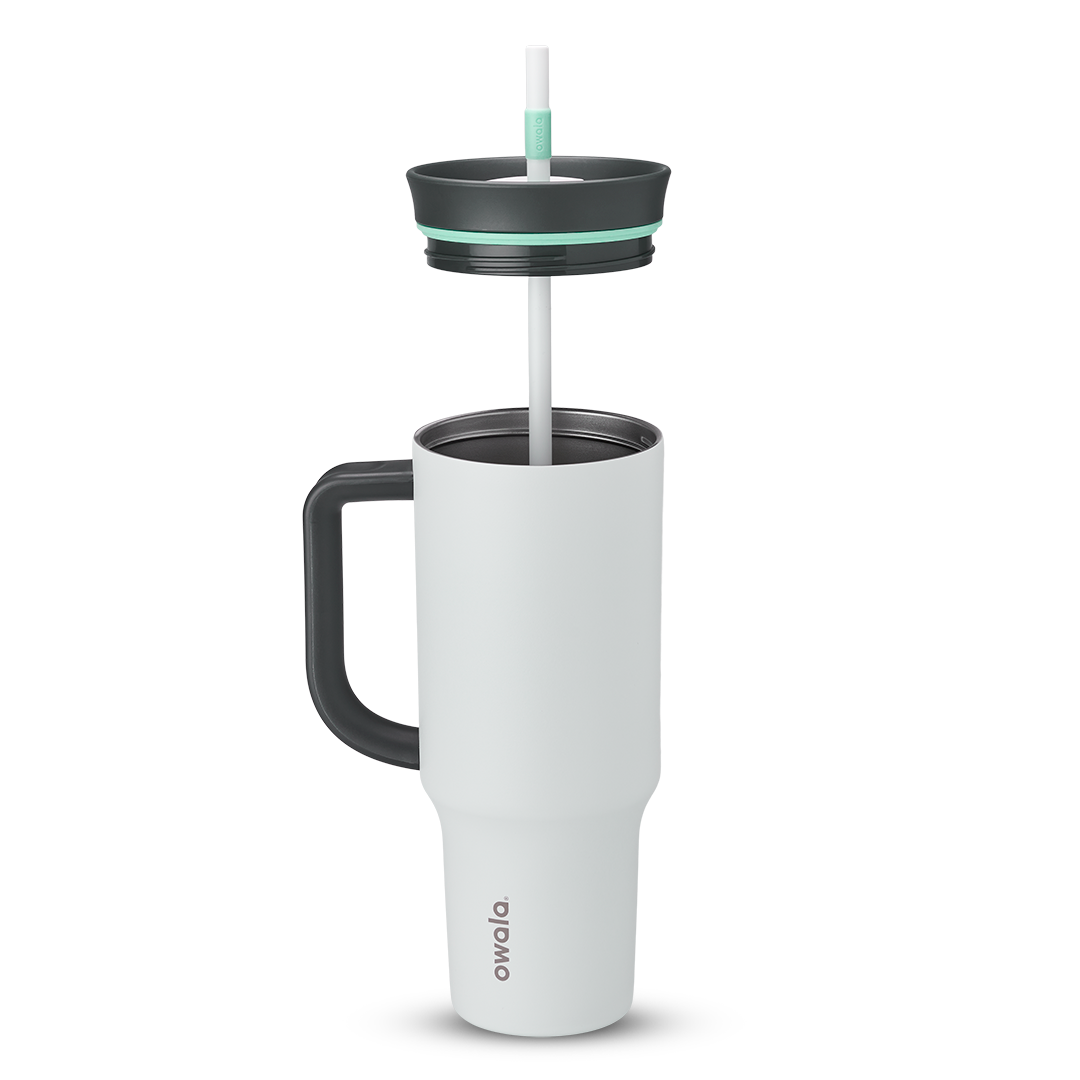 Owala Tumbler Stainless Steel 40oz Cloudscape (Grey White)