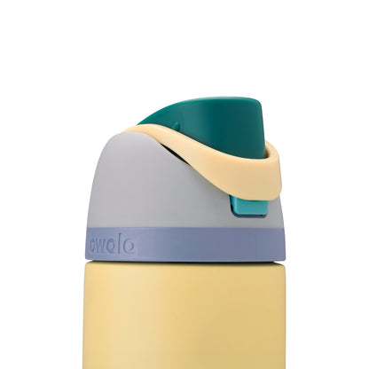 Owala FreeSip Stainless Steel Insulated 24oz Sunny Daze (Grey Yellow)