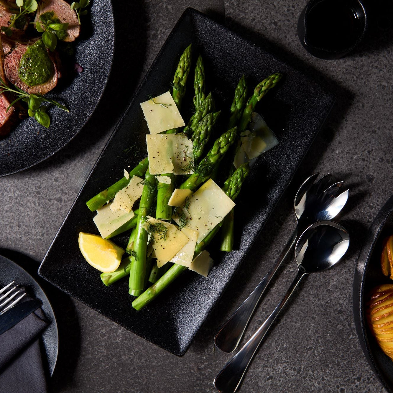 Caviar Dinner Set 12pc Black Gift Boxed