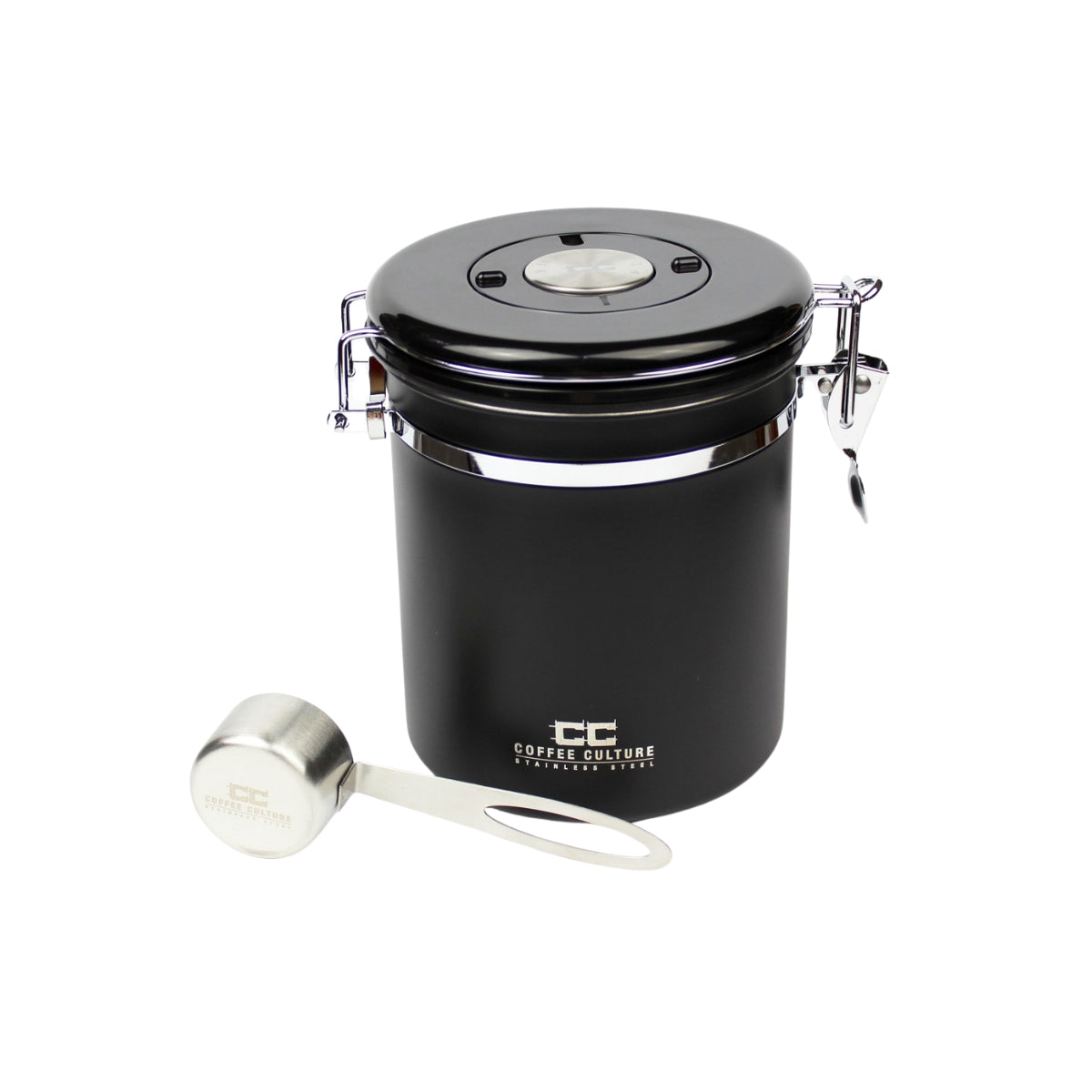 Coffee Culture Matte Black Coffee Canister - Medium