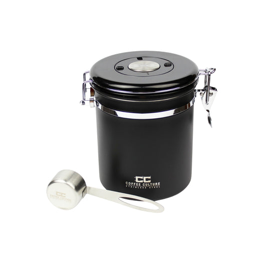 Coffee Culture Matte Black Coffee Canister - Medium