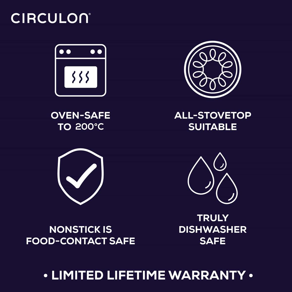 Scratchdefense A1 21.5cm and 25.4cm Skillet Twin Pack featuring oven safe to 200 degrees, Dishwasher safe and limited Lifetime warranty 