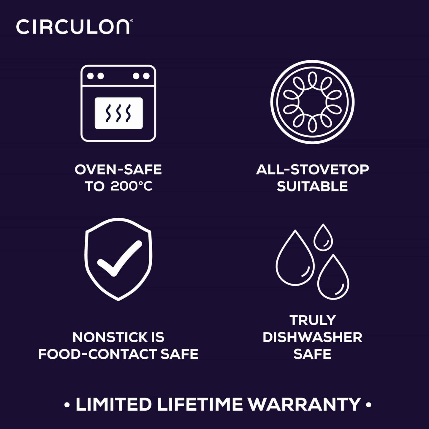 Circulon Scratch Defence A1 14cm 0.9L Milkpan featuring Oven safe to 200 Degrees, Dishwasher safe , Limited Lifetime warranty
