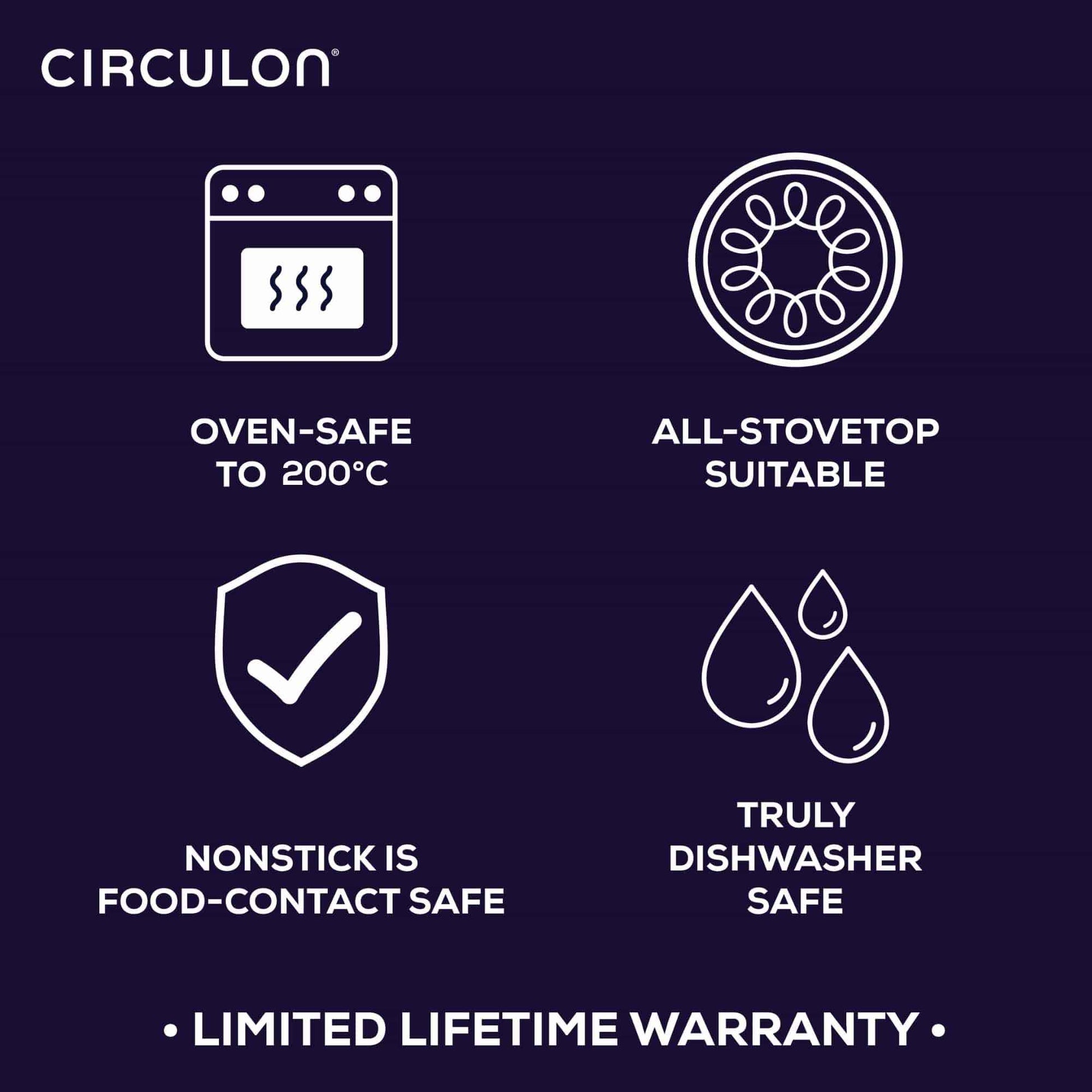 Circulon Scratch Defence A1 14cm 0.9L Milkpan featuring Oven safe to 200 Degrees, Dishwasher safe , Limited Lifetime warranty