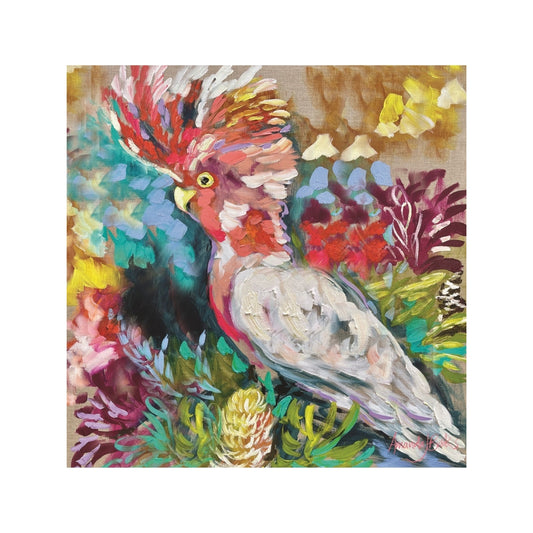 Lilli Rock Amanda Brooks Pink Cockatoo Coaster 11x11cm Coaster