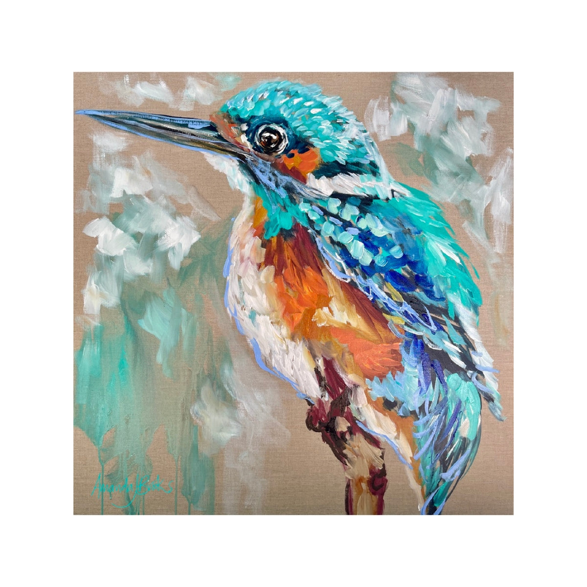 Lilli Rock Amanda Brooks Blue Azure Coaster 11x11cm Coaster