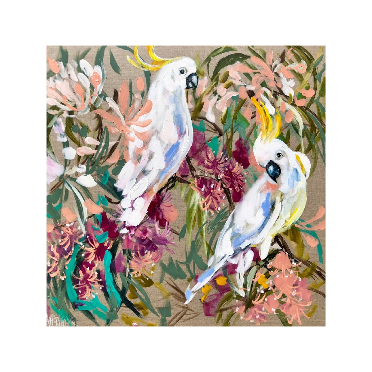 Lilli Rock Amanda Brooks Golden Cockatoo Coaster 11x11cm Coaster