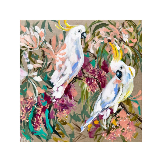 Lilli Rock Amanda Brooks Golden Cockatoo Coaster 11x11cm Coaster