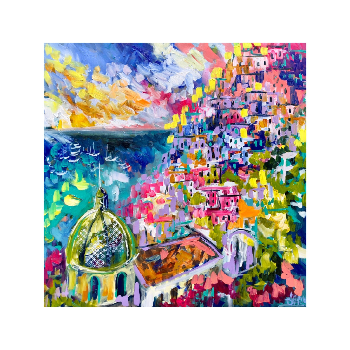 Lilli Rock Amanda Brooks Scenic Positano Coaster 11x11cm Coaster