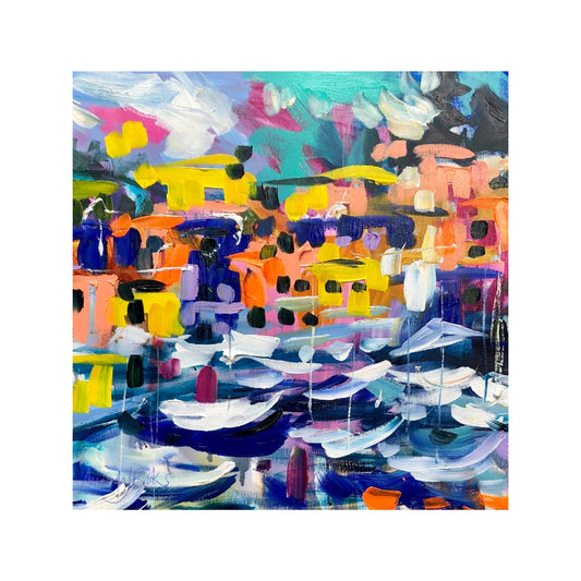 Lilli Rock Amanda Brooks Abstract Portofino Coaster 11x11cm Coaster