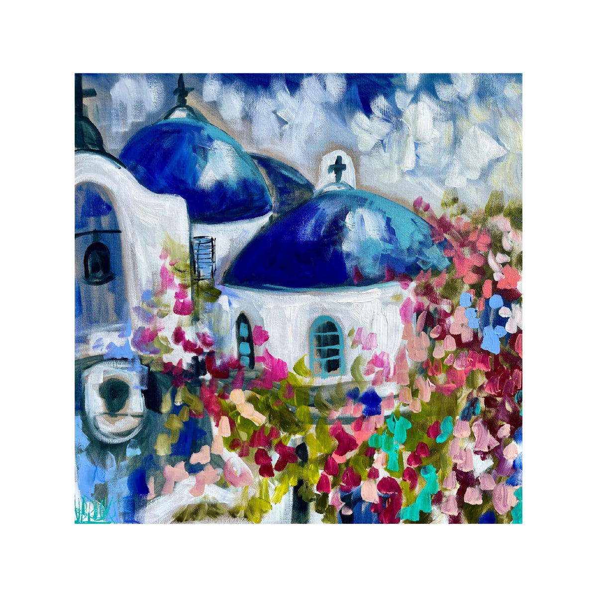 Lilli Rock Amanda Brooks Santorini Dreaming Coaster 11x11cm Coaster