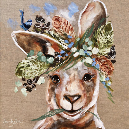 Kangaroo & Wren Set 11x11cm Set of 4 Coasters