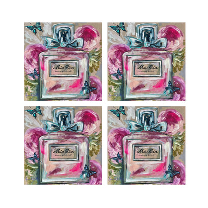 Lilli Rock Amanda Brooks Miss Dior Jute Set 11x11cm Coaster Set