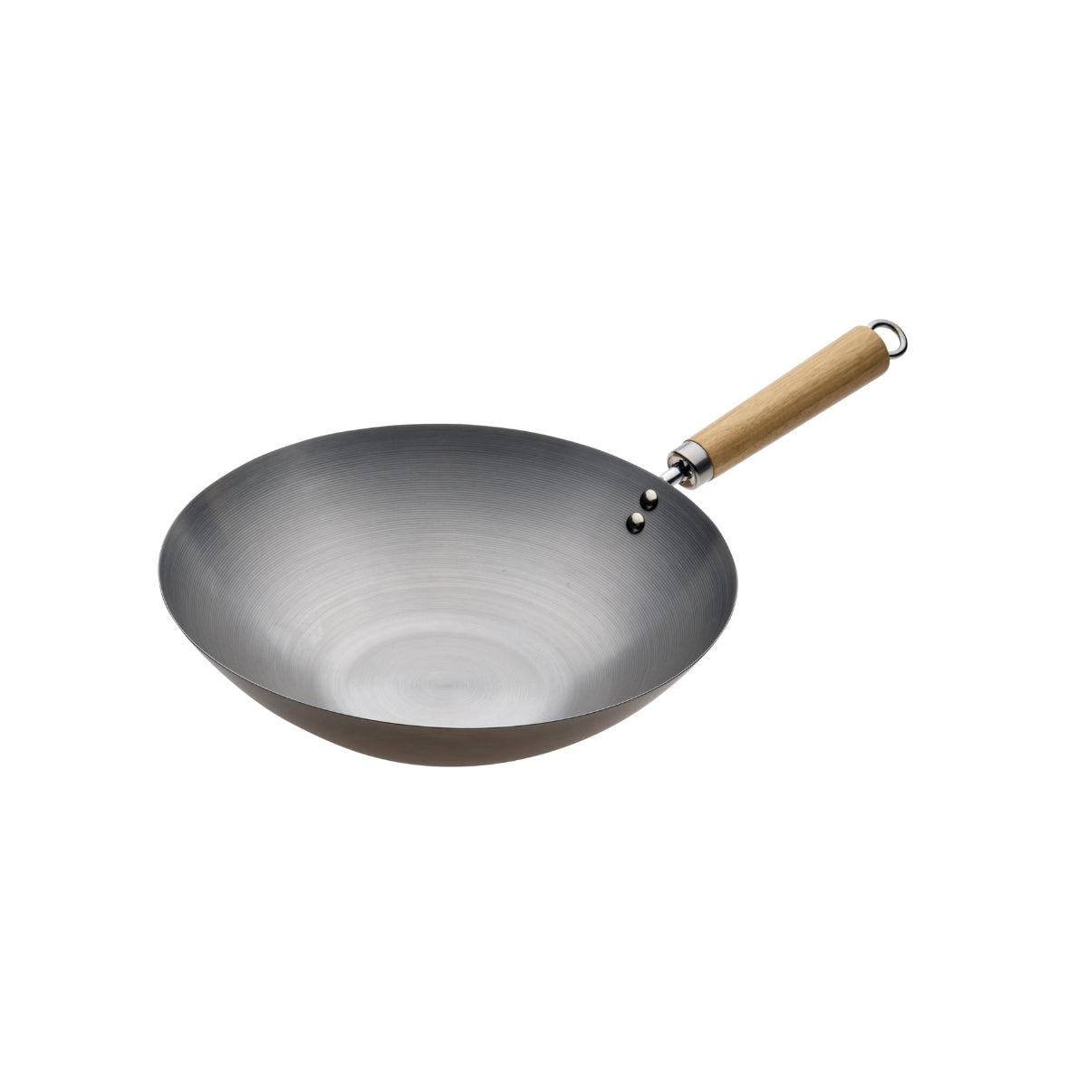 Pyrolux Carbon Steel Wok 30cm Wood Handle