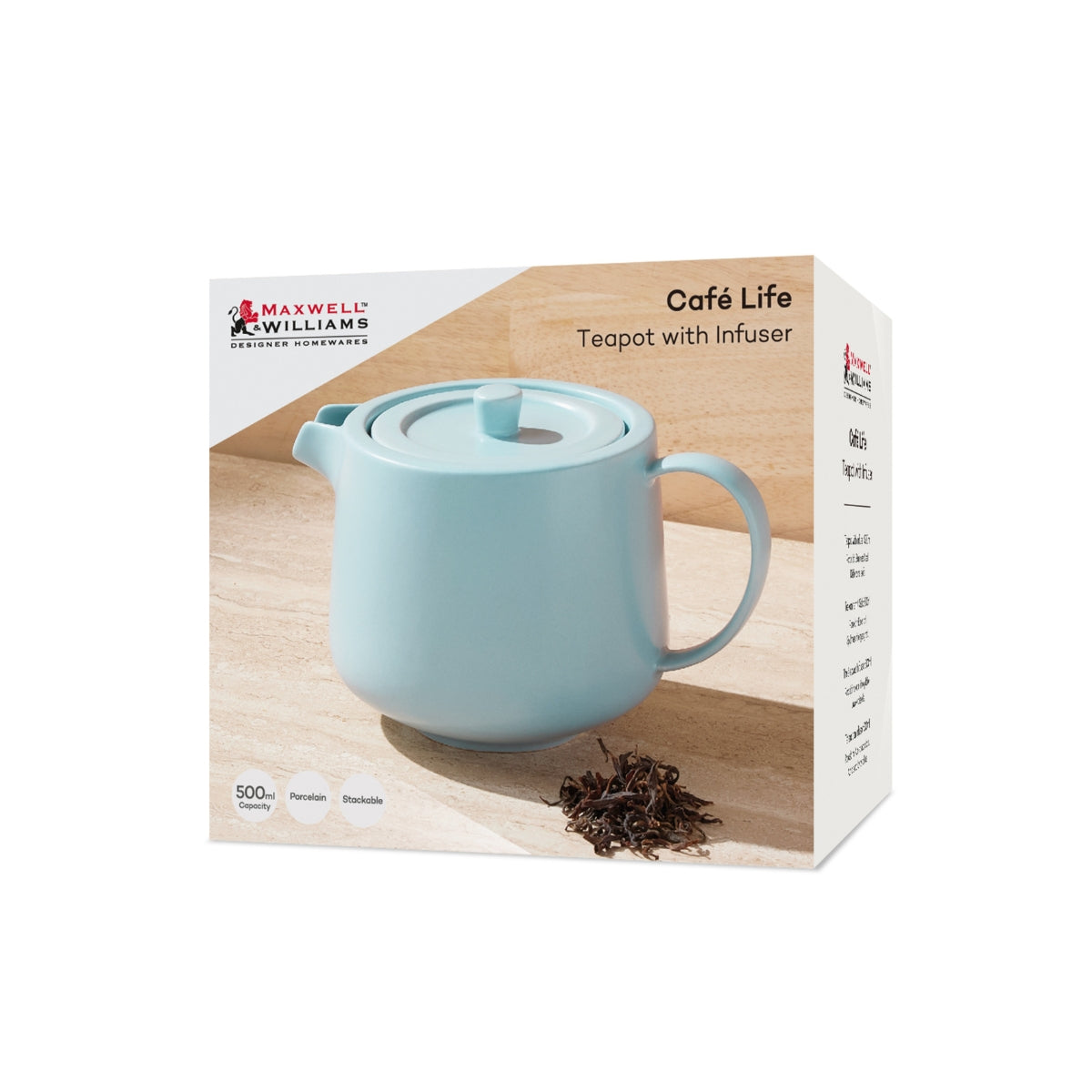 Cafe Life Teapot With Infuser 500ML Cloud Gift Boxed